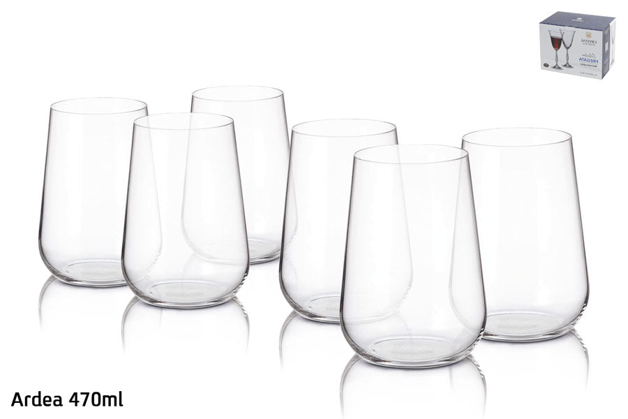 14207 סט 6 כוסות שתייה ARDEA בוהמיה קריסטל
