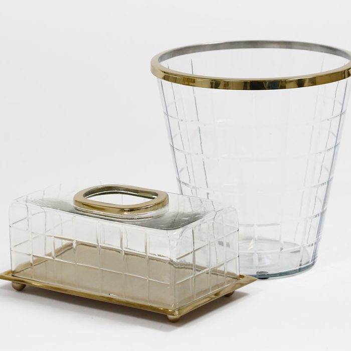 207606 - סט פח + מתקן לטישו BrassGlass