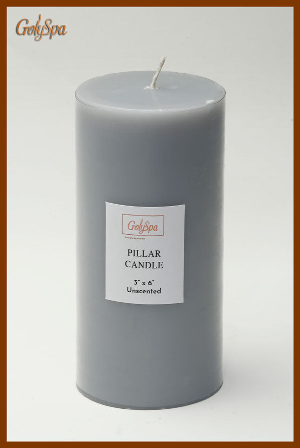 207746 נר עגול אפור גבוה