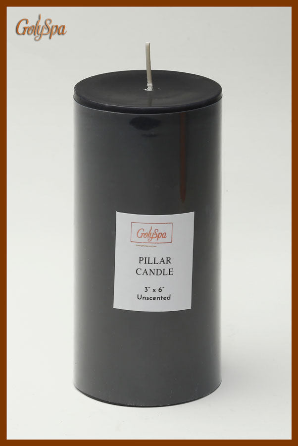 207748 נר עגול שחור גבוה