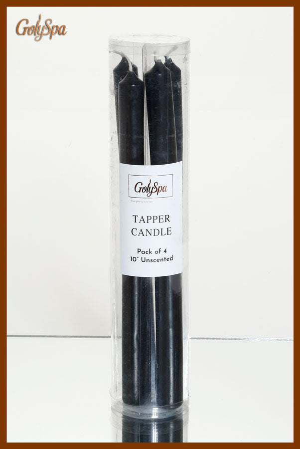 207756 סט 4 נרות לפמוטים שחור