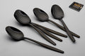 208756 - סט 6 כפיות קינוח דגם Gentle נירוסטה 18/10 שחור מבריק