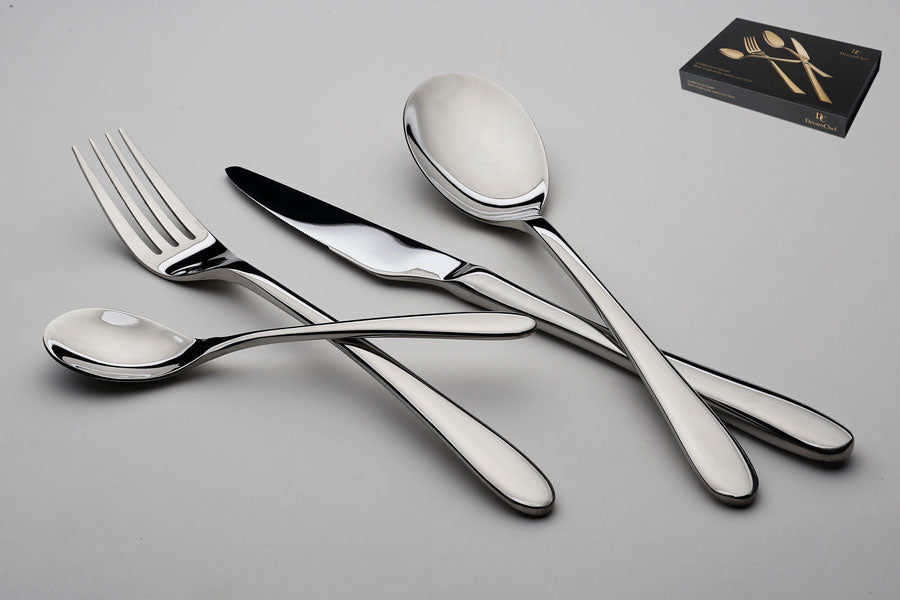 208779 - סט סכו"ם 24 חלקים דגם Smooth נירוסטה 18/10 מבריק