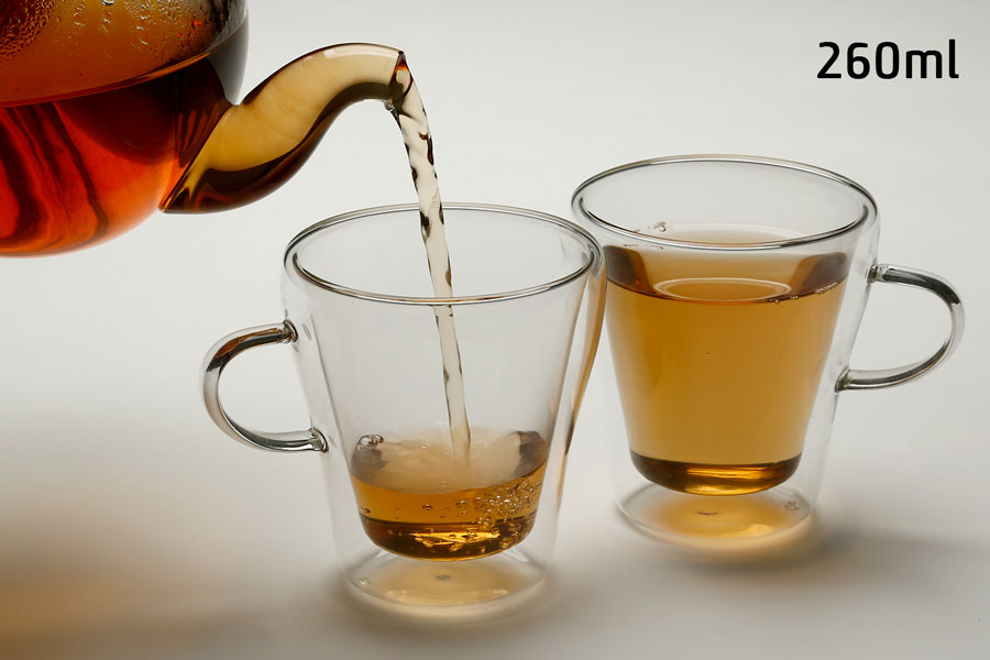 208816 סט 2 מגים שקוף זכוכית כפולה