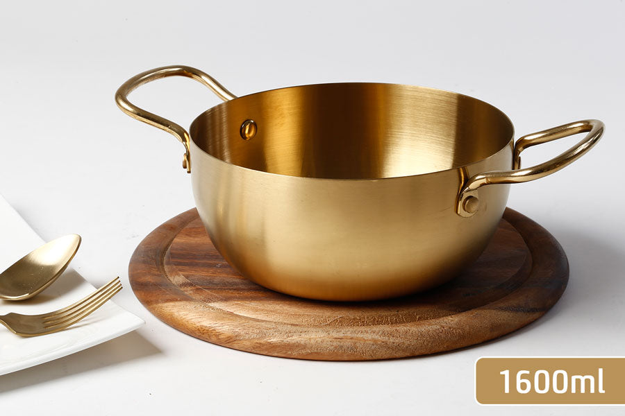 209101 כלי הגשה נירוסטה זהב