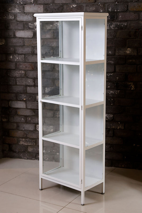 209267 ויטרינת מדפים מתכת לבנה