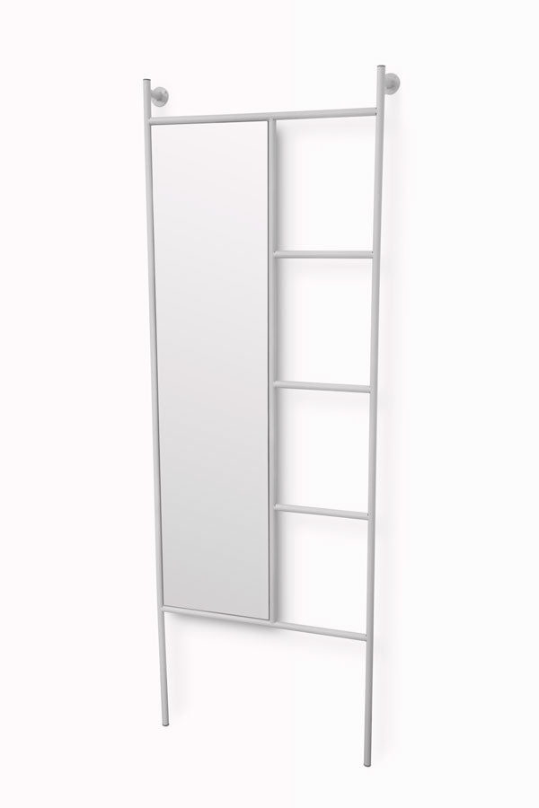 210318 מראת גוף + סולם מתכת פרזול WHITE