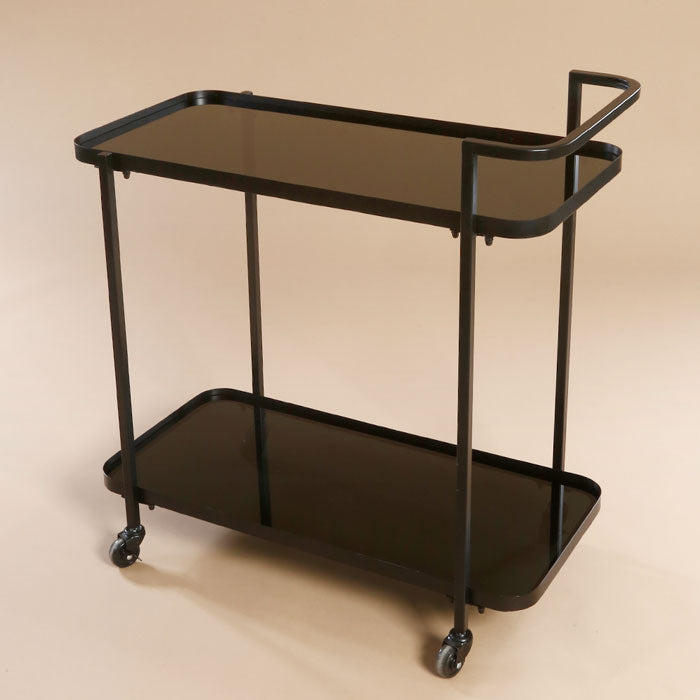 212149 עגלת משקאות פרזול שחור+ ARMAND