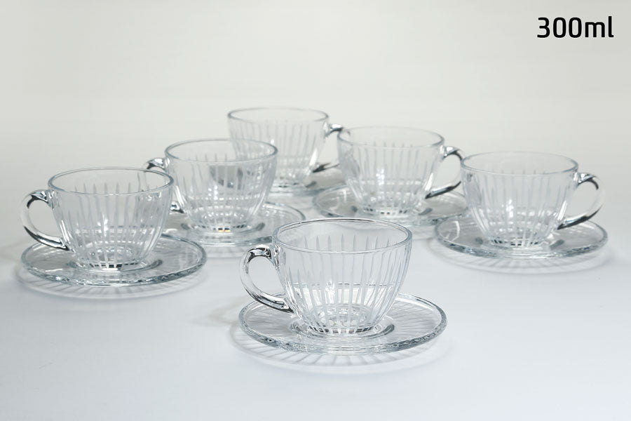 212755 סט קפה /  תה 12 חלקים crystaline toulip