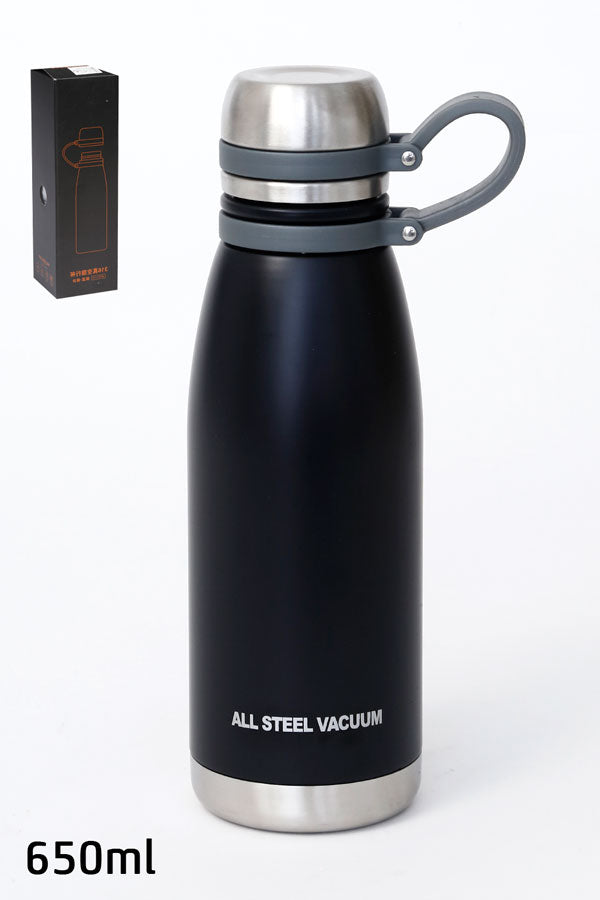 213018 - 650 ML - תרמוס נירוסטה שחור