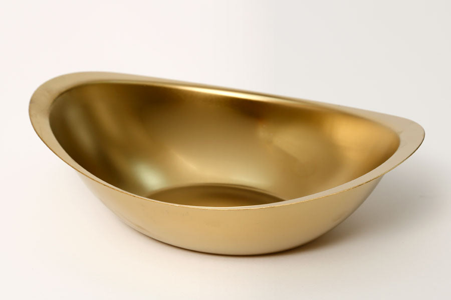 213061 -קערה אובלית נירוסטה זהב