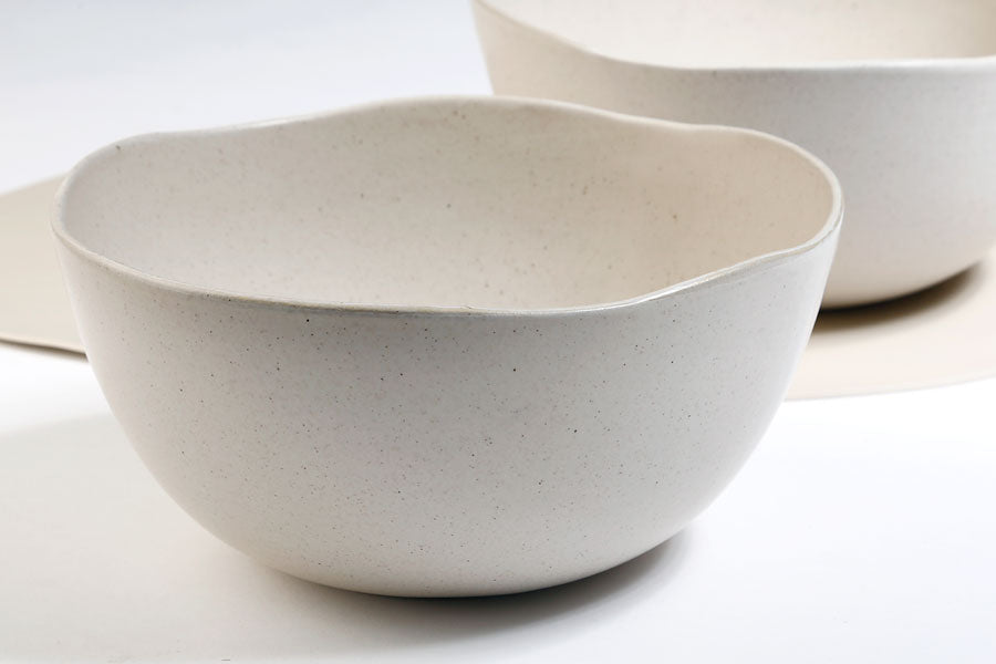 213559 קערה אסימטרי לסלט STONE WARE CREAM+DOP