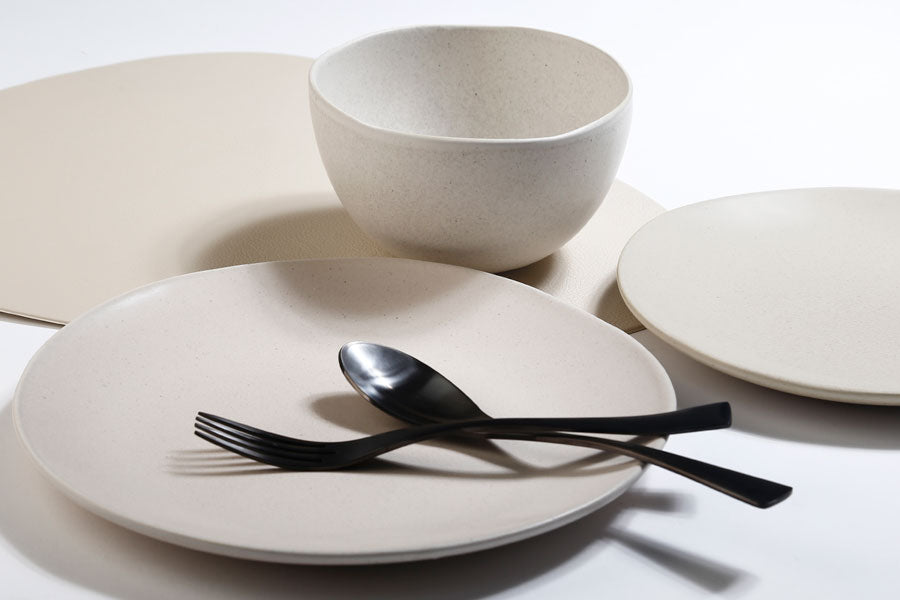 213565 סט 18 צלחות STONE WARE CREAM+DOP