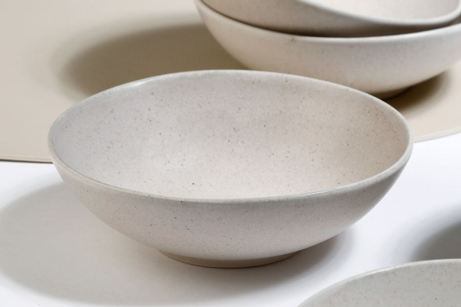 213580 סט 6 בולים צבע שמנת STONE WARE +DOP