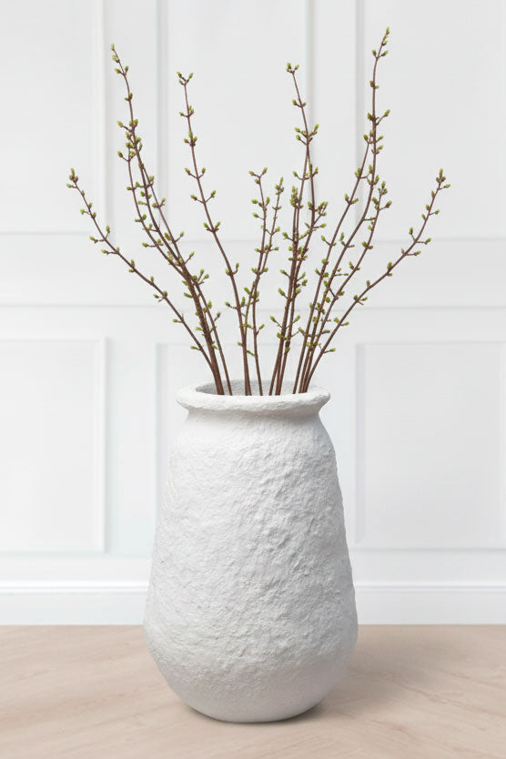 213686 אגרטל לבן PAPER MACHE