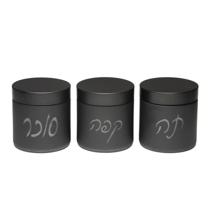 213734 - סט אחסון קפה/תה/סוכר כיתוב