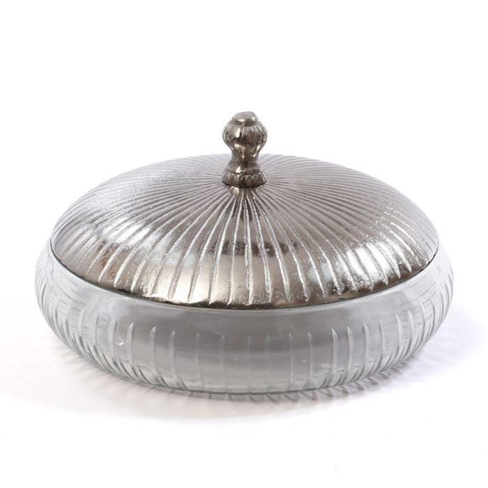 214264 -  קופסא זכוכית + מכסה BRASS NICKEL