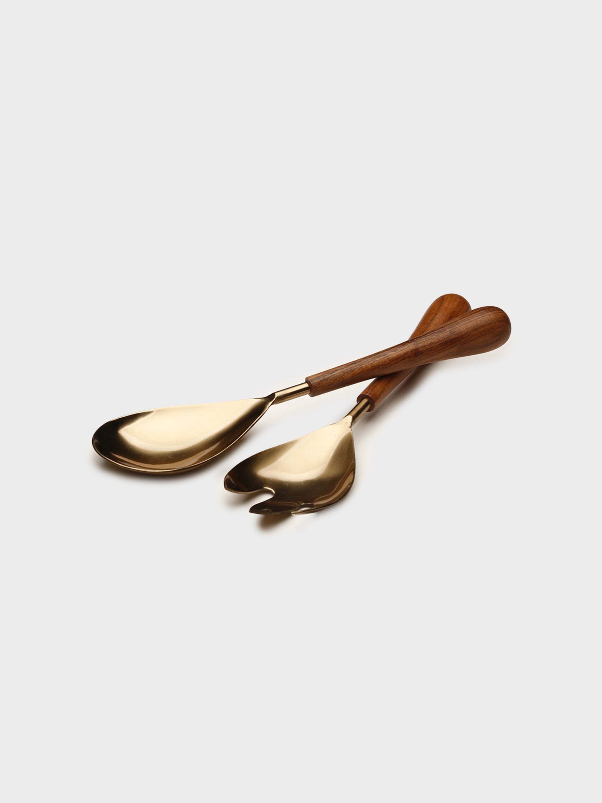 214326 כף מזלג לסלט WOOD+GOLD