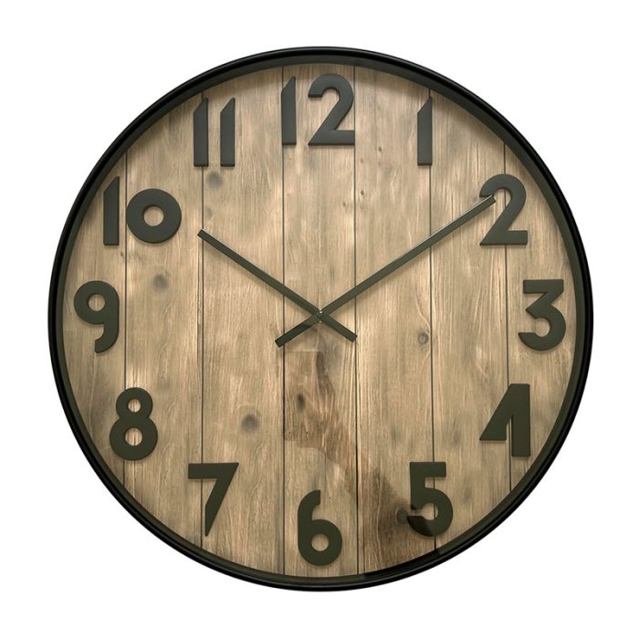 214496 -שעון דקורטיבי עץ מספרים