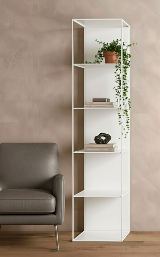 214721 ויטרינה מדפים פתוחה פרזול WHITE