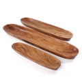 215112 סט 3 קערות עץ אובלי ACACIA WOOD