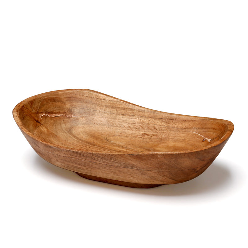 215228 קערה עץ  אובלית  ACACIA WOOD