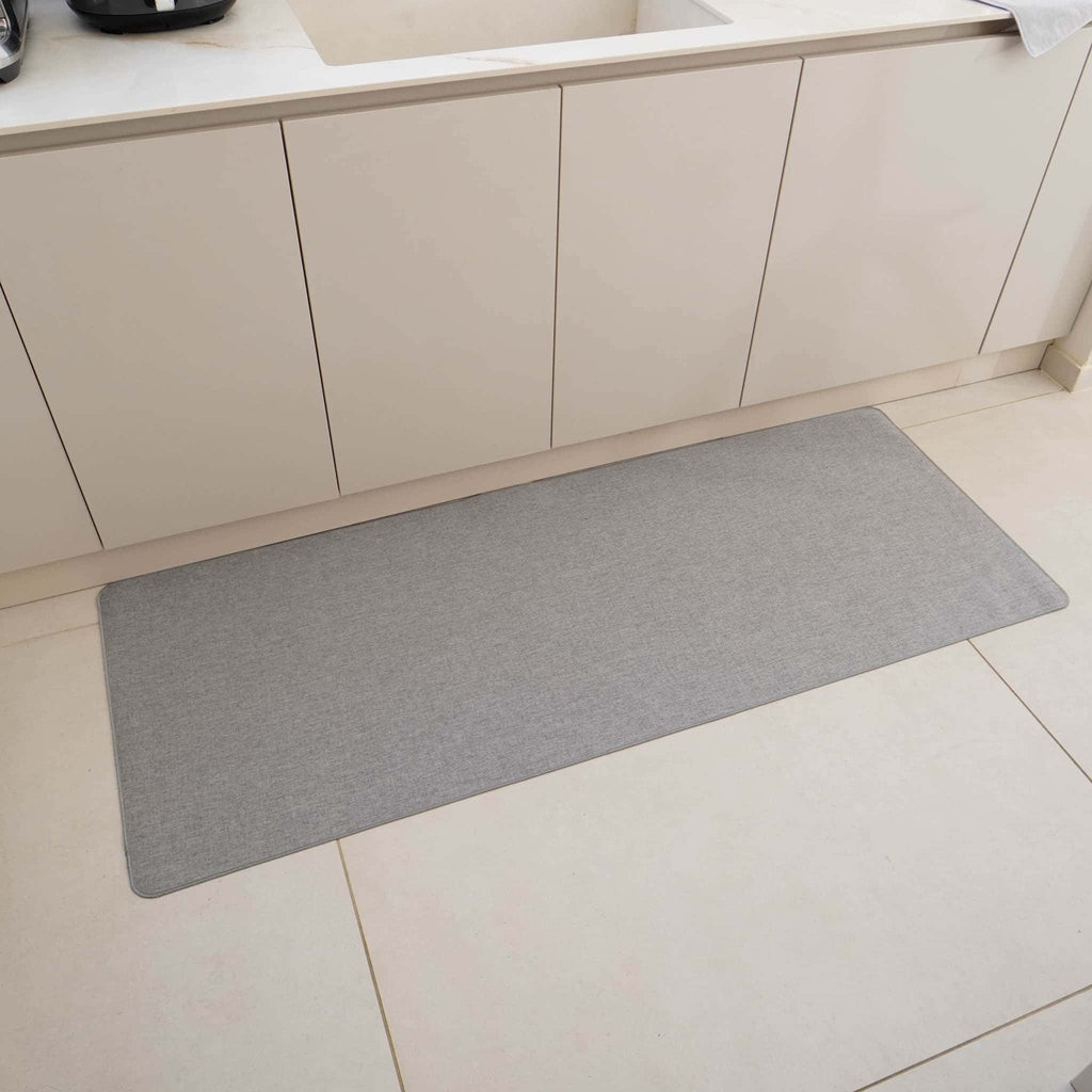 שטיח כביס עם בטנה גומי אפור – רביב