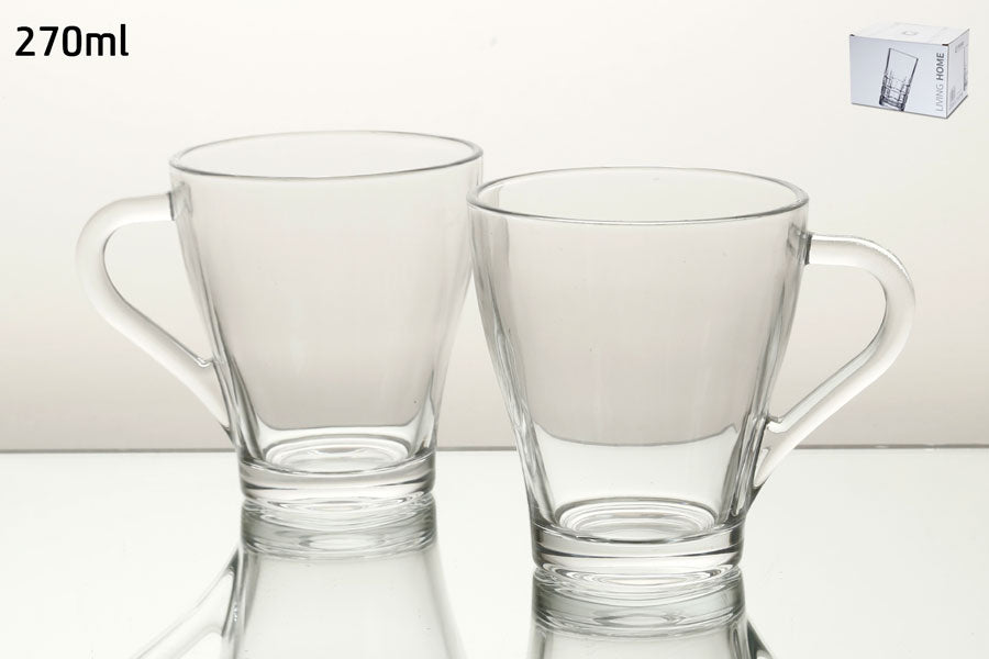 340730 סט 6 ספלי קפה / תה זכוכית