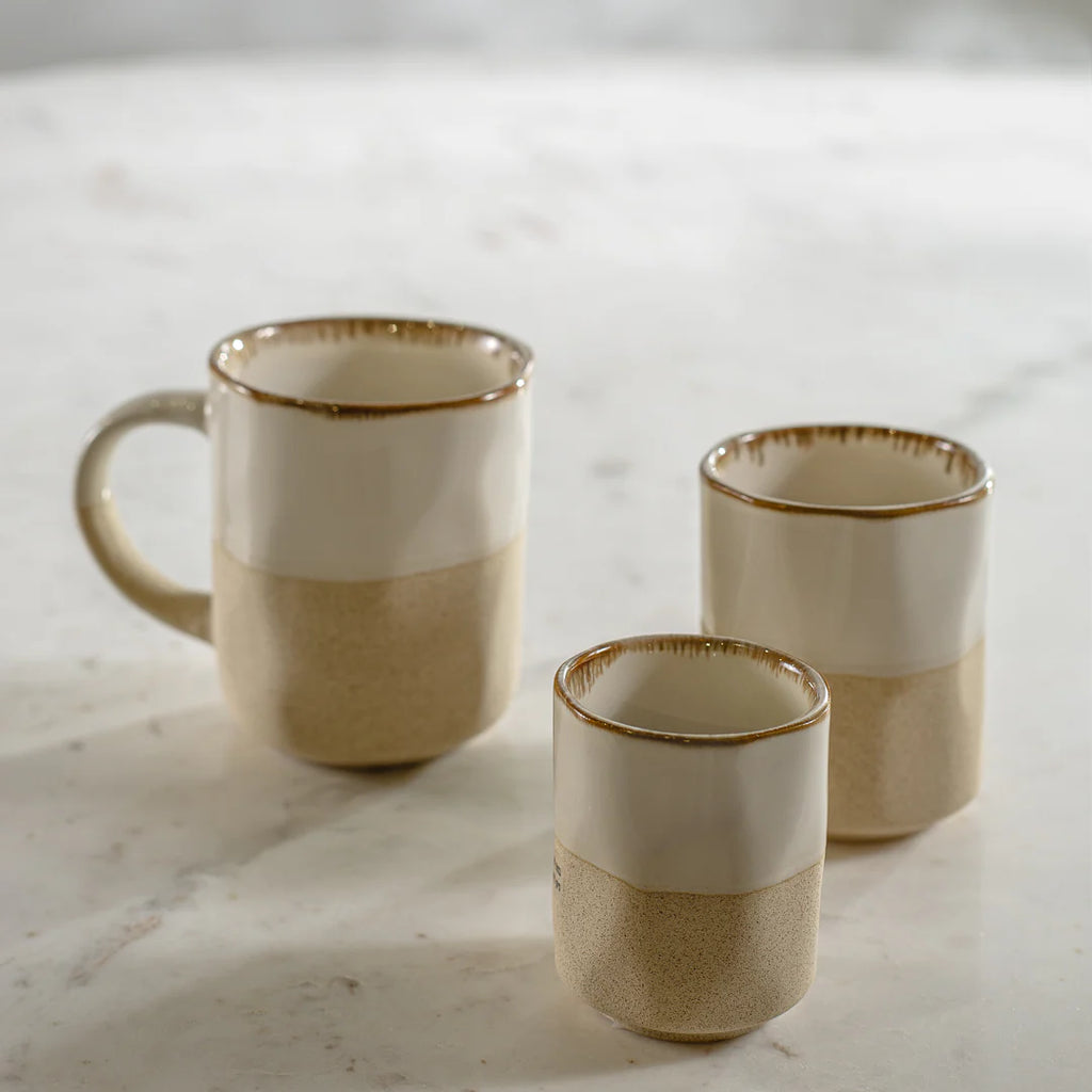 סט 4 יחידות ספל רטרו ווייט 340 מ"ל