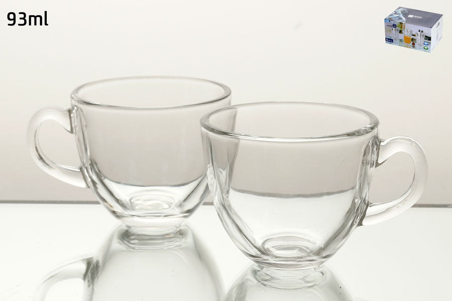 348859 סט 6 ספלי קפה אספרסו זכוכית