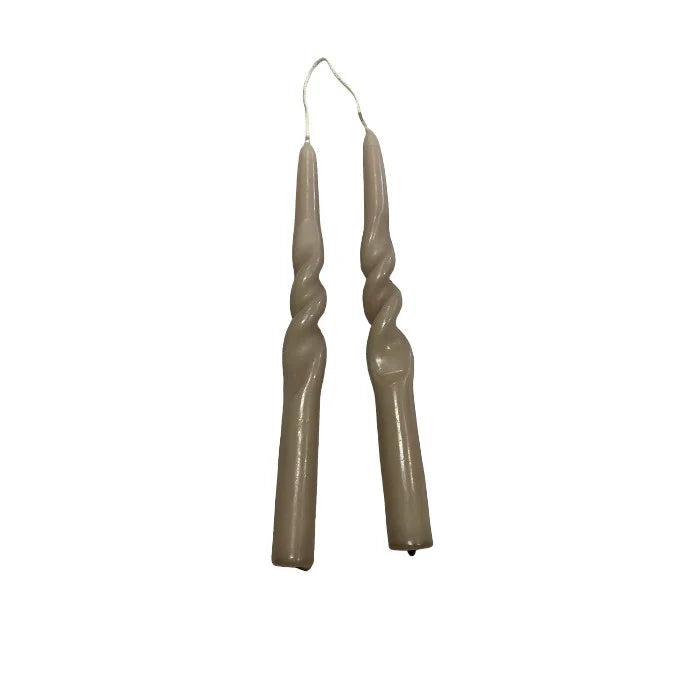 61492116590 - זוג נרות טפר טוויסט סמוק