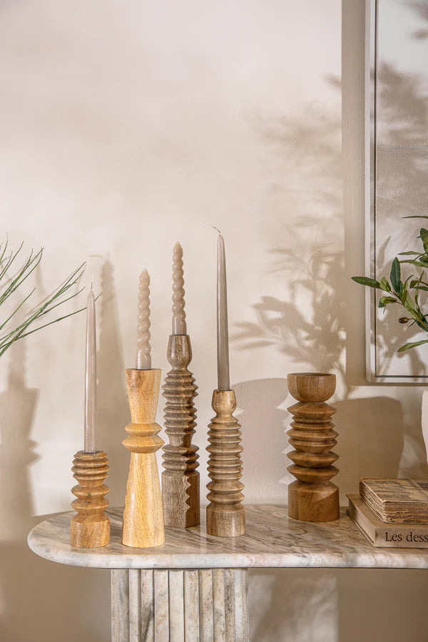 61492116594 - זוג נרות טפר ספירל סמוק