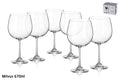 929921 - סט 6 גביעי יין Milvus 670ml קריסטל בוהמיה