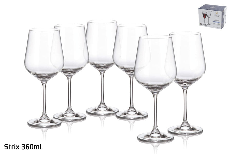 995759 סט 6 גביעי יין 360 מ"ל STRIX קריסטל