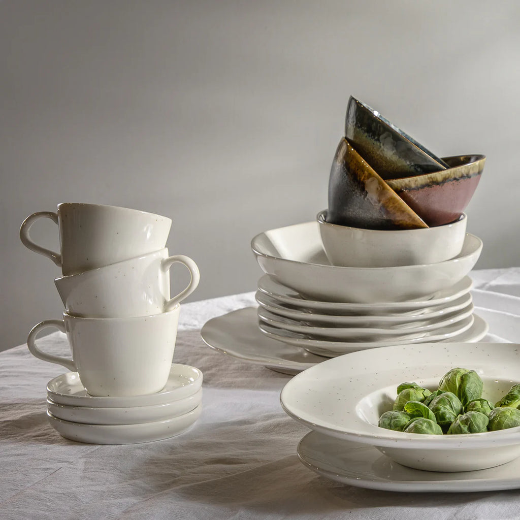 צלחת מנה עיקרית נורדיק ונילה סט 4 יחידות